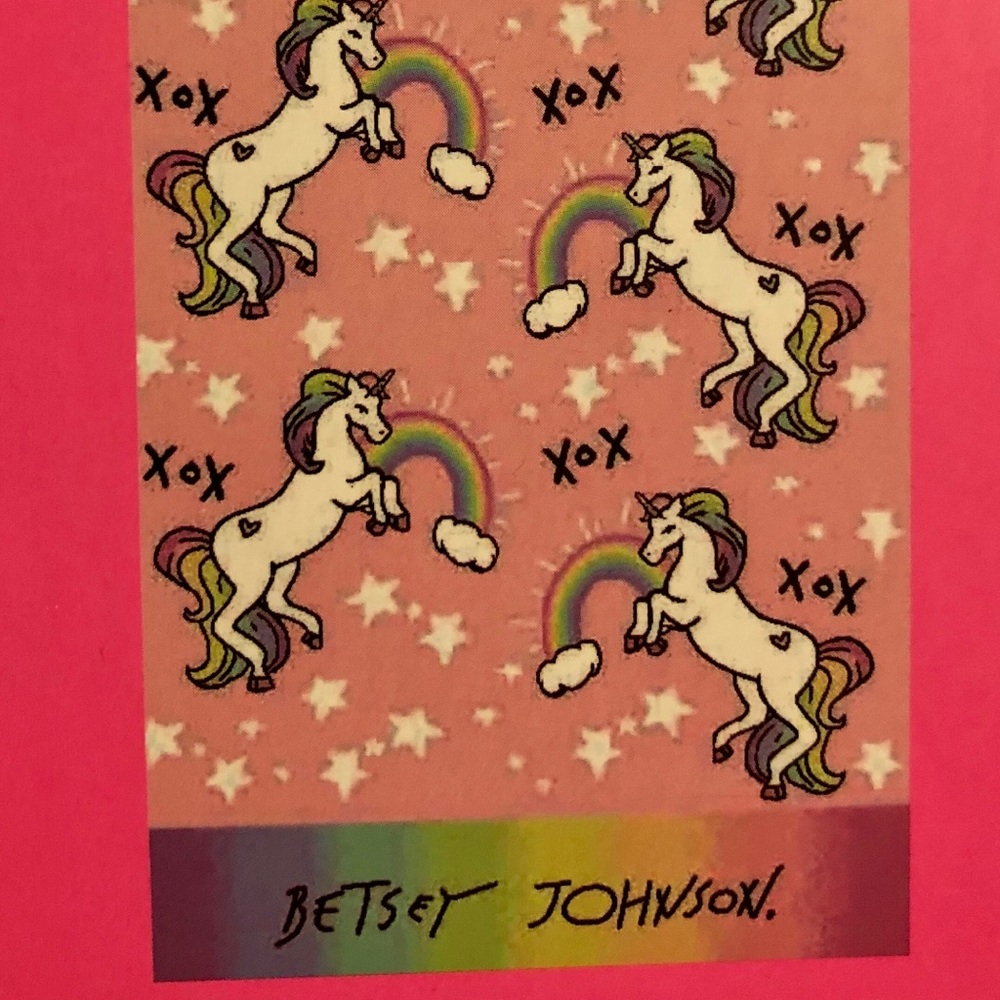 NWT•Betsey Johnson Unicorn/Rainbow kids beach twl